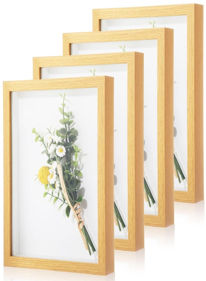 Anglechic 4 Pack 8x10 Shadow Box Frame Display Cases Wood Deep Shadow Box with Soft Felt Back Picture Frames for Photos, Dried Flowers, Memorabilia, Handicrafts, Keepsake - Image 1